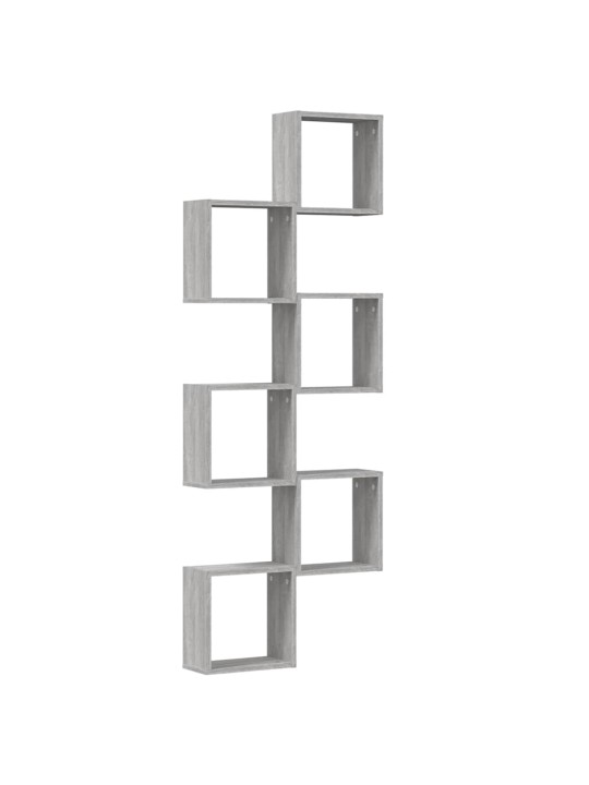 Wall cube hyllyt 6 kpl harmaa sonoma 30x15x30 cm