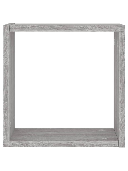 Wall cube hyllyt 6 kpl harmaa sonoma 30x15x30 cm