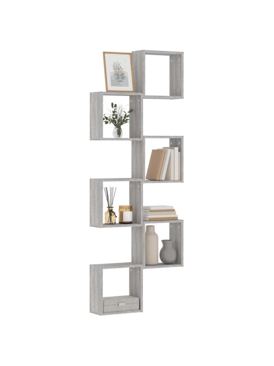 Wall cube hyllyt 6 kpl harmaa sonoma 30x15x30 cm