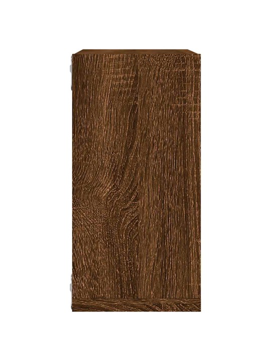 Kuutioseinähyllyt 2 kpl ruskea tammi 30x15x30 cm