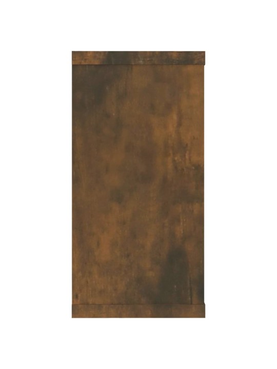 Seinäkuutiohyllyt 4 kpl savutammi 100x15x30 cm tekninen puu