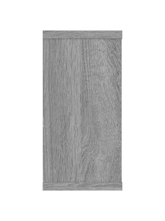 Seinäkuutiohyllyt 4 kpl harmaa sonoma 100x15x30 cm tekninen puu