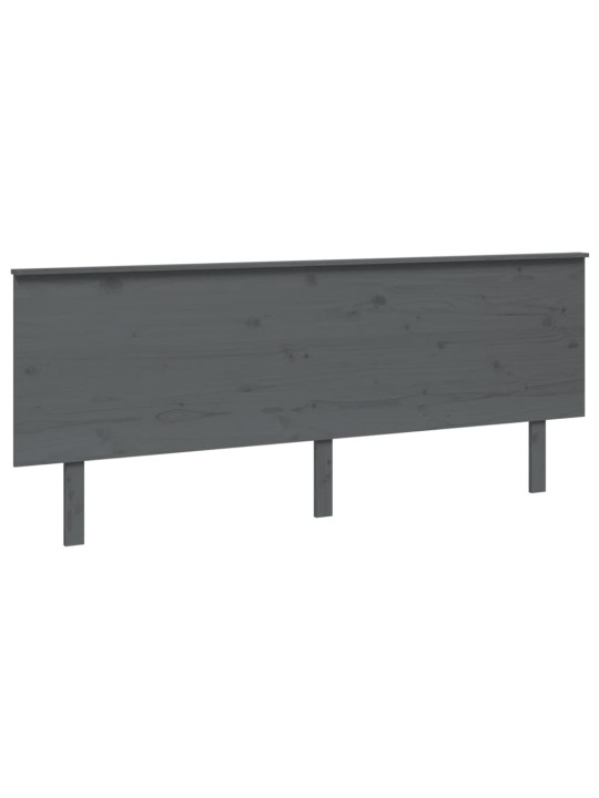 Sängynpääty harmaa 204x6x82,5 cm täysi mänty