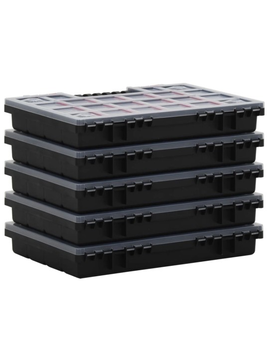 Lajittelulaatikot 5 kpl 34,5x25x5 cm polypropeeni