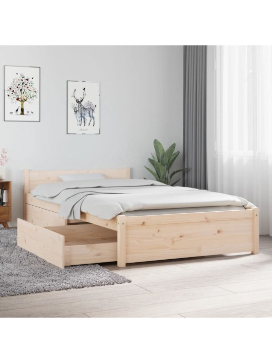 Sängynrunko laatikoilla 90x190 cm single