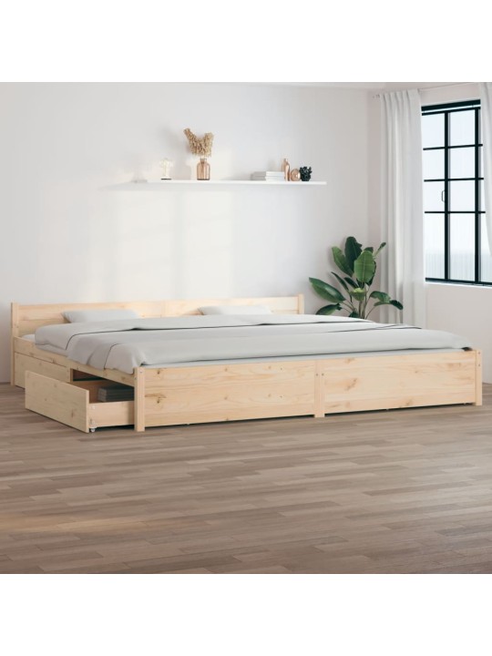 Sängynrunko laatikoilla 180x200 cm super king