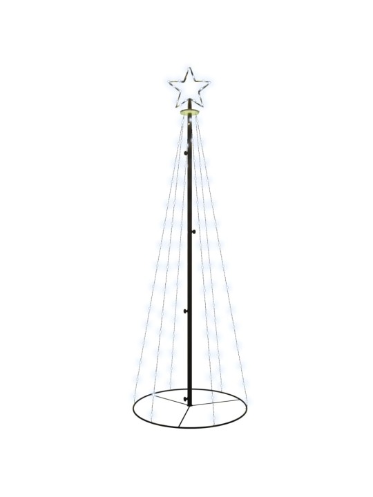 Kartio joulukuusi 108 kylmän valkoista LED-valoa 70x180 cm
