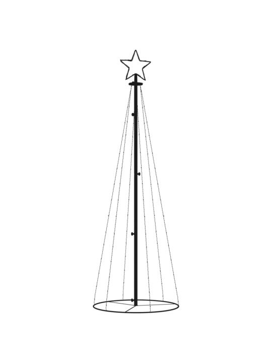 Kartio joulukuusi 108 kylmän valkoista LED-valoa 70x180 cm
