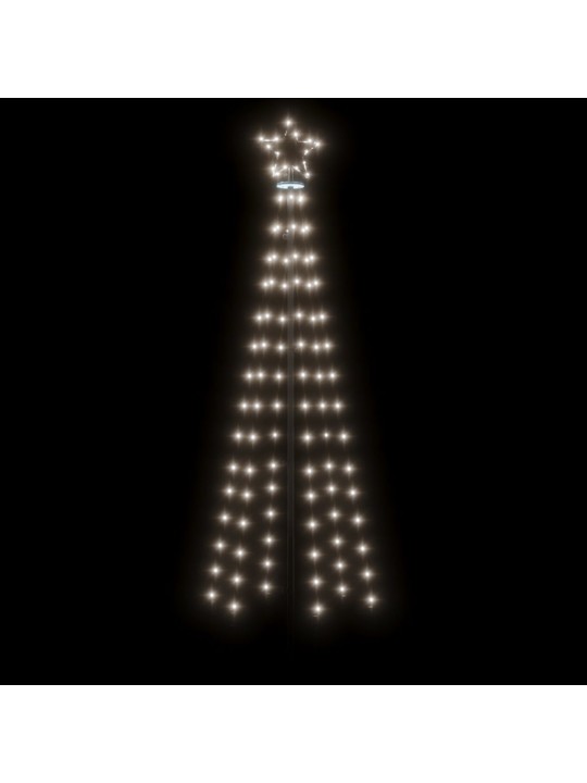 Kartio joulukuusi 108 kylmän valkoista LED-valoa 70x180 cm