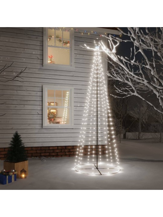 Kartio joulukuusi 310 kylmän valkoista LED-valoa 100x300 cm
