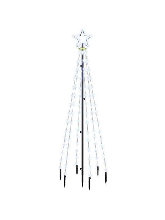 Joulukuusi piikillä 108 kylmän valkoista led-valoa 180 cm