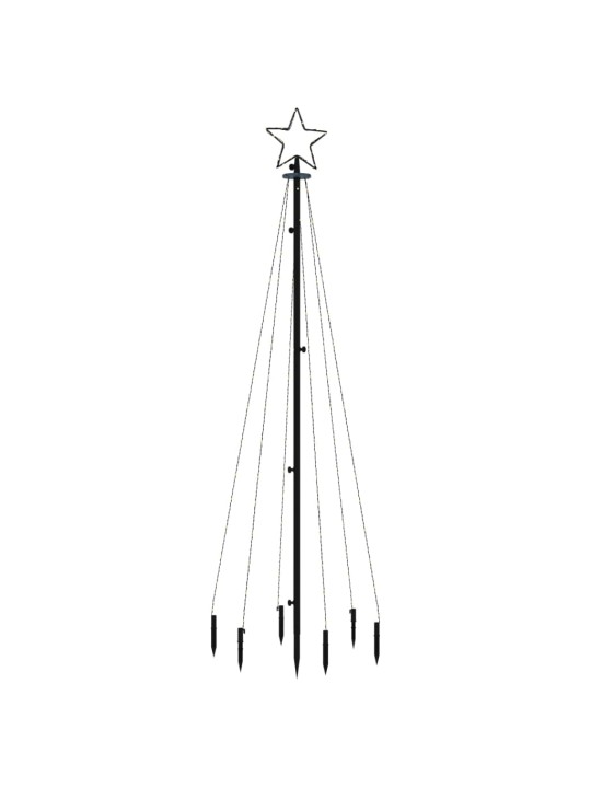 Joulukuusi piikillä 108 kylmän valkoista led-valoa 180 cm
