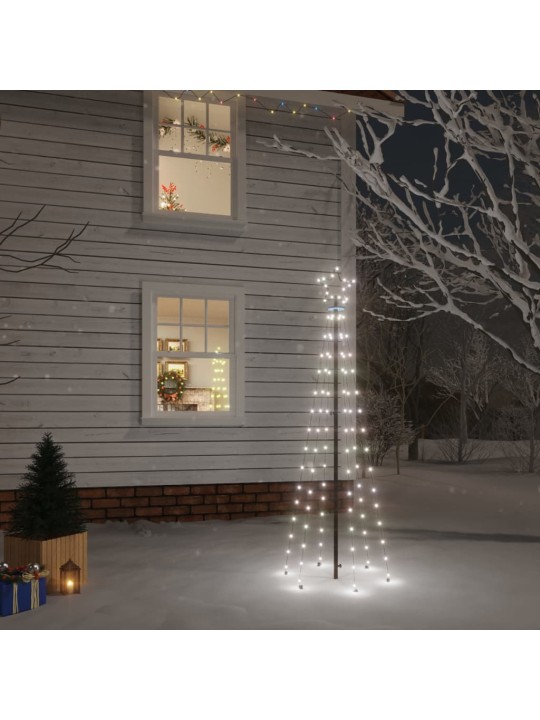 Joulukuusi piikillä 108 kylmän valkoista led-valoa 180 cm