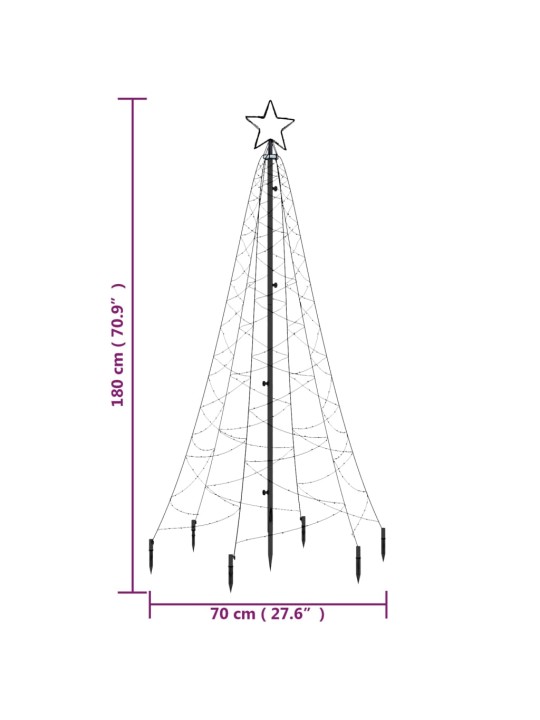 Joulukuusi piikillä 200 sinistä led-valoa 180 cm