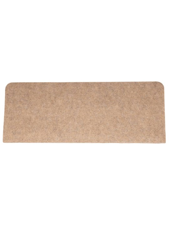 Itsekiinnittyvät porrasmatot 15 kpl 65x24,5x3,5 cm beige