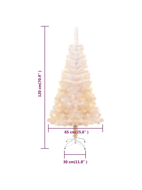 Tekojoulukuusi värikkäät oksankärjet 120 cm valkoinen PVC