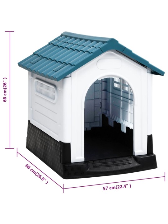 Koirankoppi sininen 57x68x66 cm polypropeeni