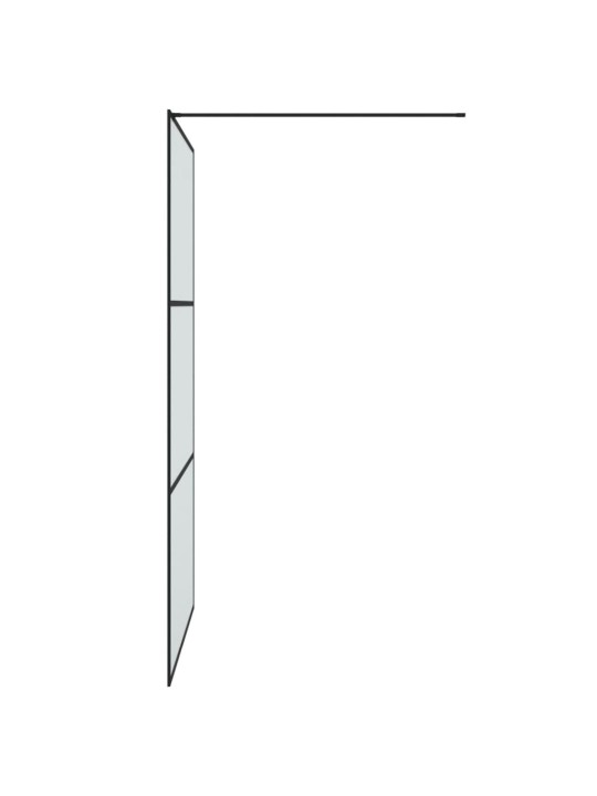 Walk-in suihkuseinäke musta 115x195 cm huurrettu ESG-lasi