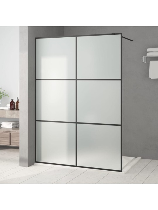 Walk-in suihkuseinäke musta 140x195 cm huurrettu ESG-lasi