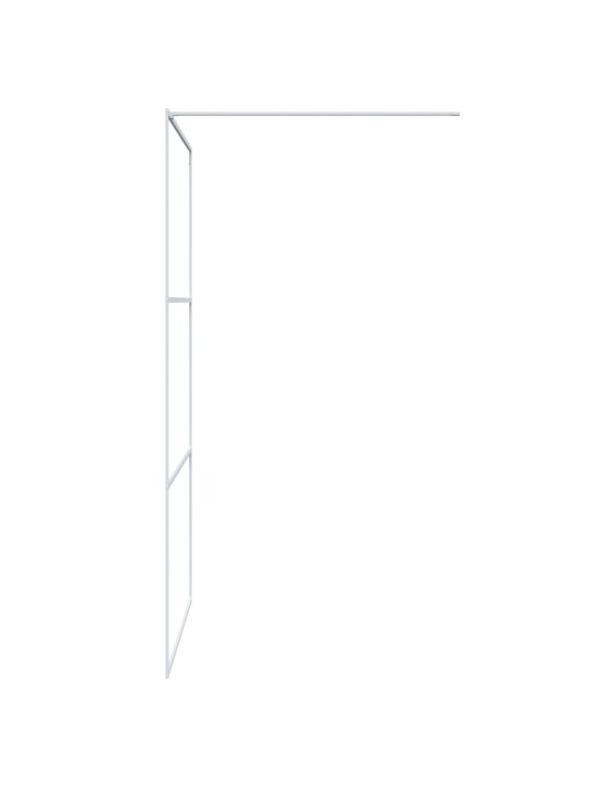 Walk-in suihkuseinäke valkoinen 115x195 cm kirkas esg-lasi