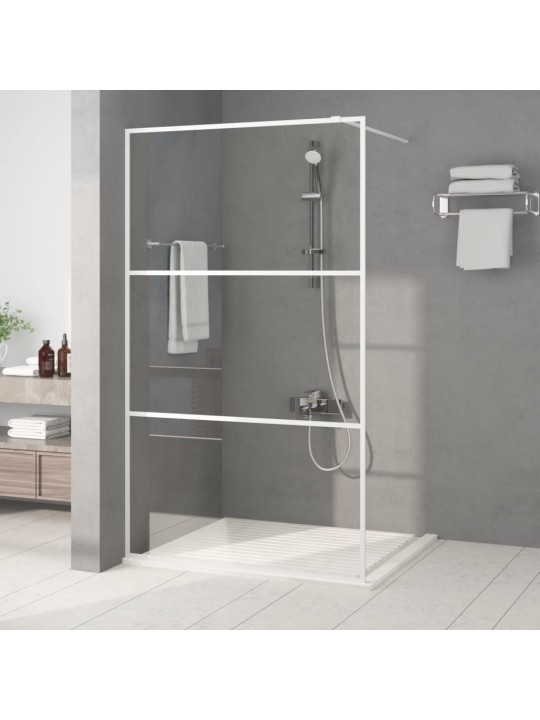 Walk-in suihkuseinäke valkoinen 115x195 cm kirkas esg-lasi