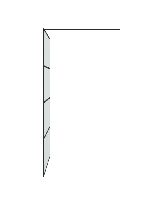 Walk-in suihkuseinäke musta 115x195 cm huurrettu ESG-lasi