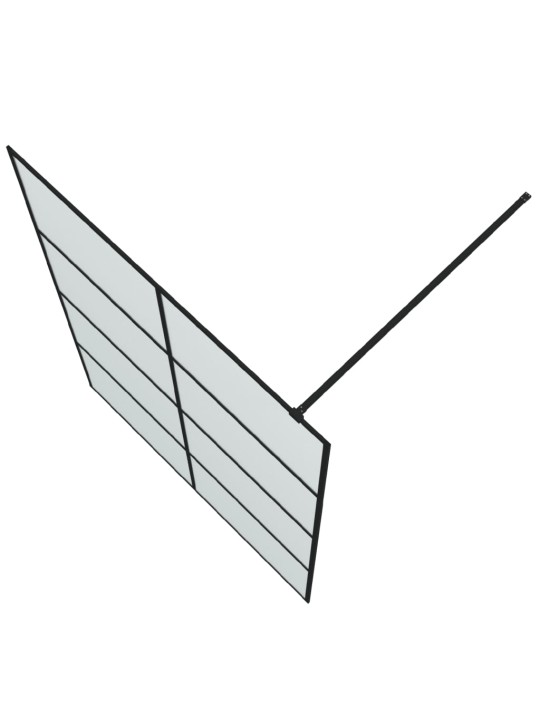 Walk-in suihkuseinäke musta 140x195 cm huurrettu ESG-lasi