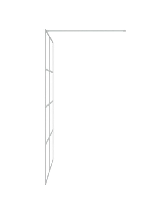 Walk-in suihkuseinäke hopea 140x195 cm kirkas ESG-lasi