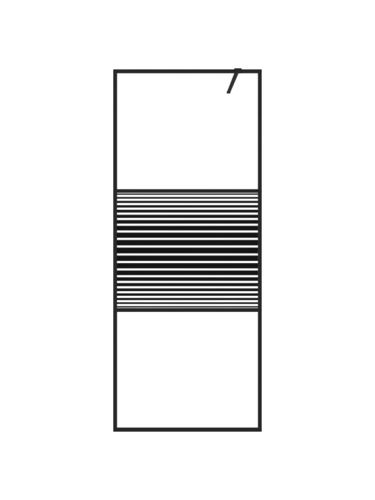 Walk-in suihkuseinäke musta 80x195 cm kirkas ESG-lasi