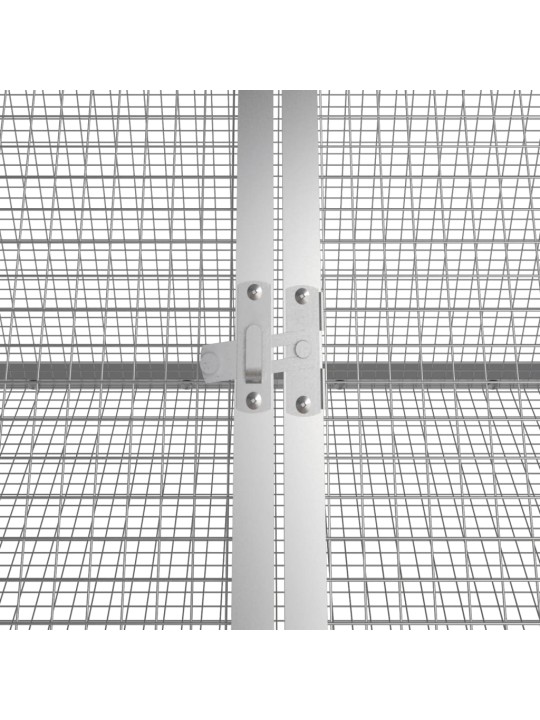 Kanihäkki antrasiitti 302,5x80,5x71 cm galvanoitu teräs