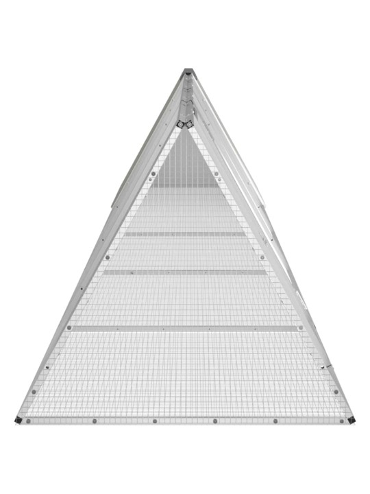Kanihäkki harmaa 504,5x80,5x71 cm galvanoitu teräs