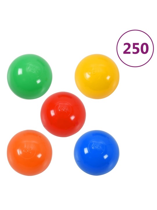 Lasten leikkiteltta 250 pallolla monivärinen 190x264x90 cm