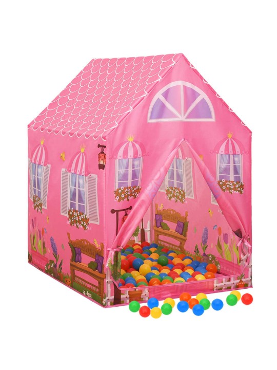 Lasten leikkiteltta 250 pallolla pinkki 69x94x104 cm