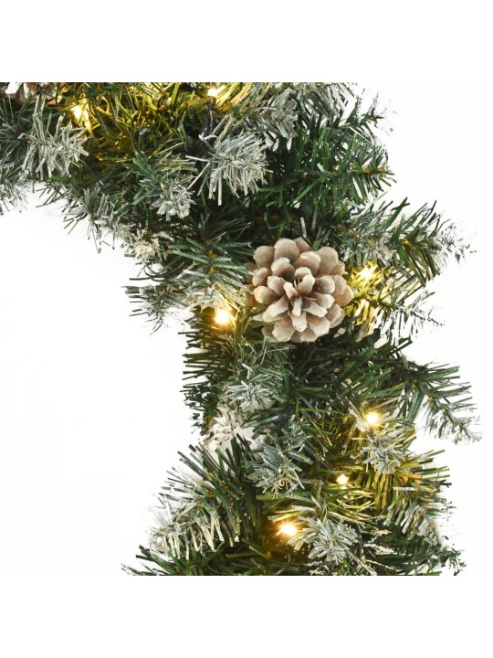 Jouluseppele LED-valoilla vihreä 45 cm PVC