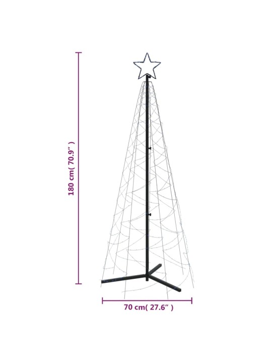 Kartio joulukuusi 200 sinistä LED-valoa 70x180 cm