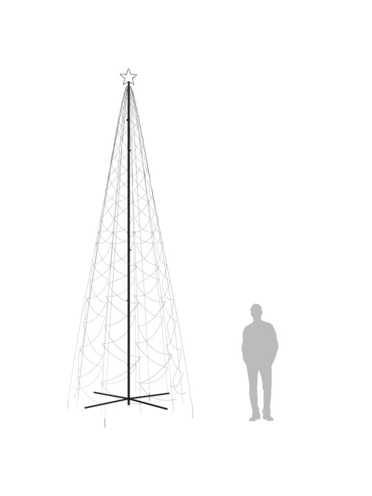 Kartio joulukuusi 1400 sinistä LED-valoa 160x500 cm