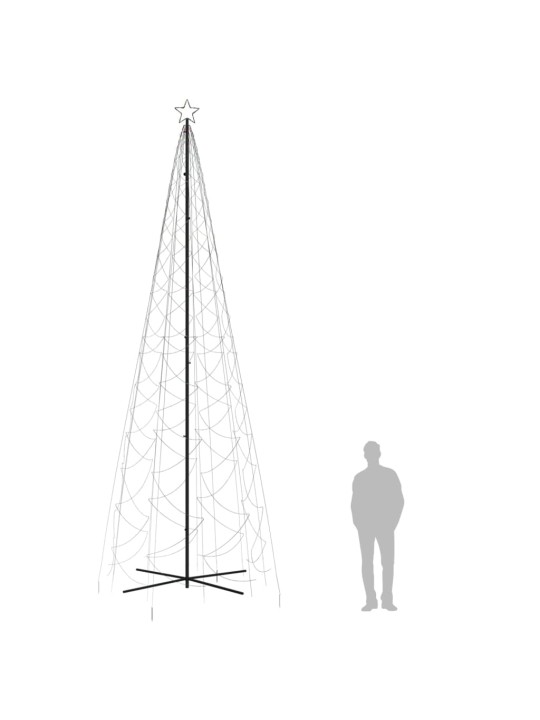 Kartio joulukuusi 1400 värikästä LED-valoa 160x500 cm