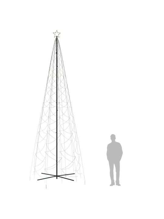 Kartio joulukuusi 1400 lämpimän valkoista LED-valoa 160x500 cm