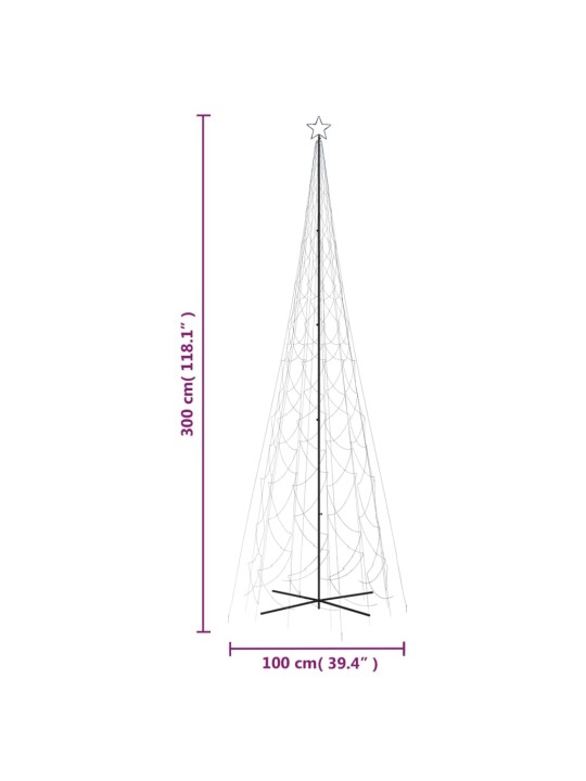 Kartio joulukuusi 3000 sinistä LED-valoa 230x800 cm