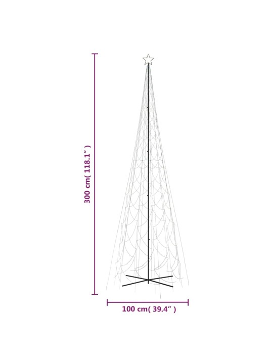 Kartio joulukuusi 3000 värikästä LED-valoa 230x800 cm