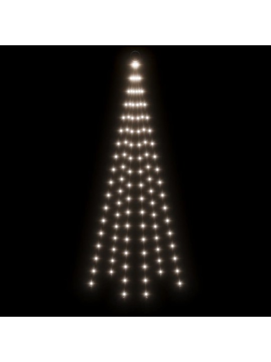 Joulukuusi piikillä 108 kylmän valkoista led-valoa 180 cm
