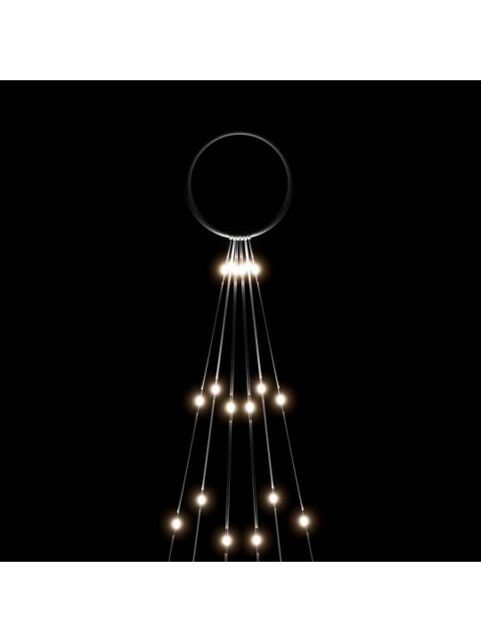 Joulukuusi piikillä 108 kylmän valkoista led-valoa 180 cm