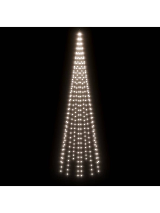 Joulukuusi piikillä 310 kylmän valkoista led-valoa 300 cm