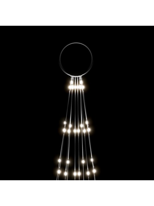 Joulukuusi piikillä 310 kylmän valkoista led-valoa 300 cm