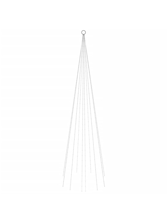 Joulukuusi lipputankoon 310 moniväristä led-valoa 300 cm