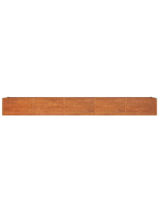 Korotettu kukkalaatikko ruoste 400x80x45 cm Corten teräs