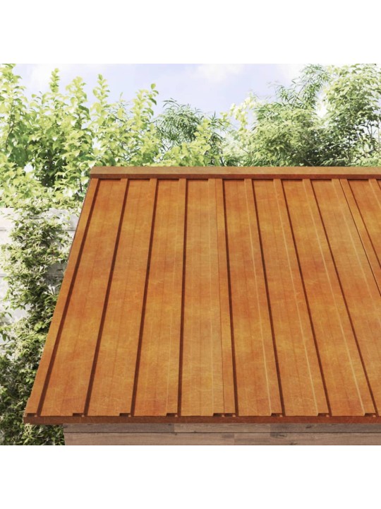 Kattopaneelit 12 kpl ruoste 60x44 cm corten teräs
