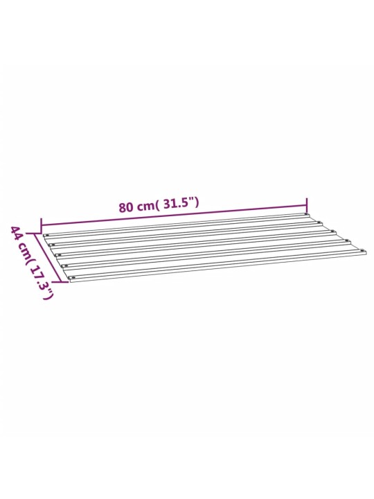 Kattopaneelit 12 kpl ruoste 80x44 cm Corten teräs