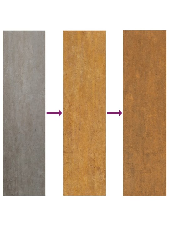 Korotettu kukkalaatikko 1610x50x69 cm Corten teräs