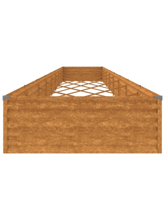 Korotettu kukkalaatikko 770x100x36 cm corten teräs